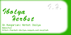 ibolya herbst business card